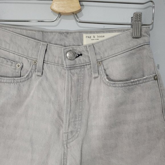 rag & bone Wome's Denim Maya High-Rise Shorty Short Anchor Sz 26 Gray - Picture 5 of 12